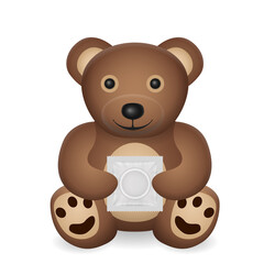Teddy bear with condom
