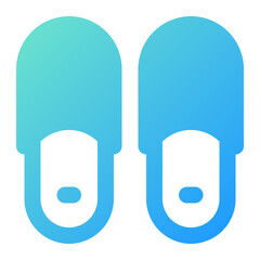 Slippers Icon Illustration