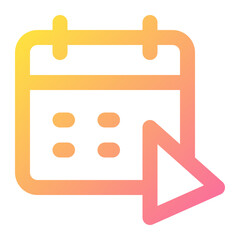 Online Hotel Booking Icon Illustration