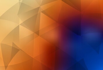 Light Blue, Yellow vector triangle mosaic texture.