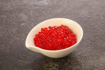 Luxury delicous red salmon caviar