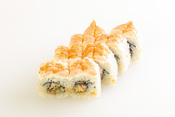 Japanese traditional roll with prawn
