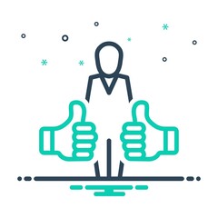 Fototapeta premium Mix icon for truly