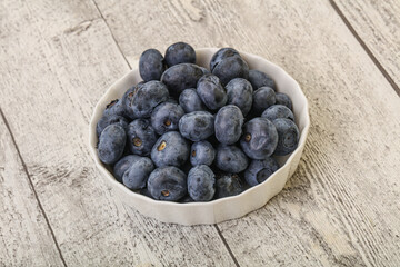 Ripe sweet tasty blueberries heap