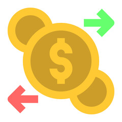 Money Flow icon illustration