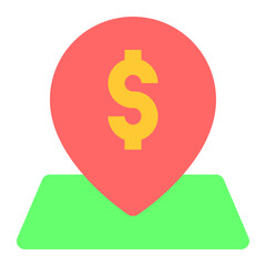 Financial Location icon illustration