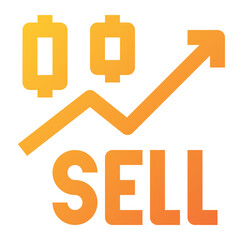 Sell Stock icon illustration