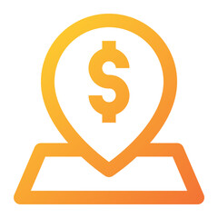 Financial Location icon illustration