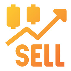 Sell Stock icon illustration