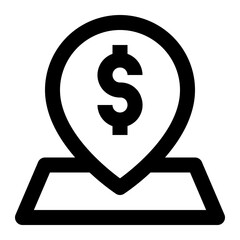 Financial Location icon illustration