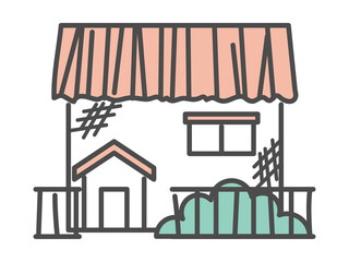 simple illustration of old house