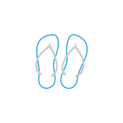 Flip flop icon design illustration template vector