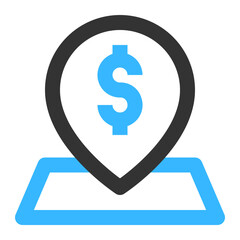 Financial Location icon illustration