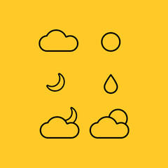 weather pack icon illustration design