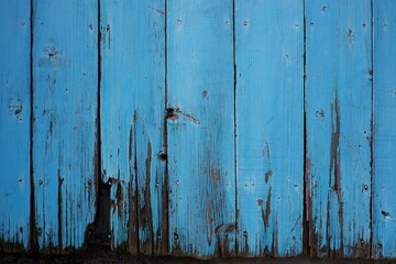 Blue painted wooden surface material. Aged blue wooden background. 