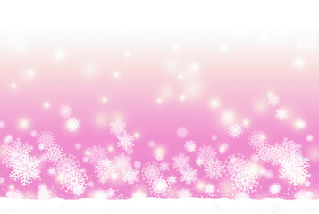 雪と星がキラキラ光輝く背景