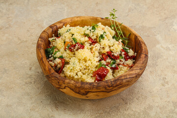 Vegetarian uisine - couscous with vegetables