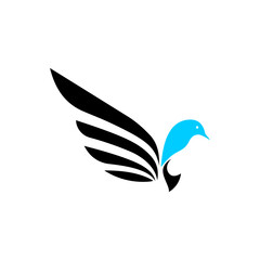 simple but still elegant bird logo design 