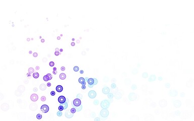 Light Pink, Blue vector texture with disks.