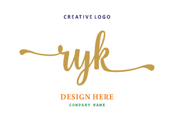 Fototapeta RY lettering logo is simple, easy to understand and authoritativeK obraz