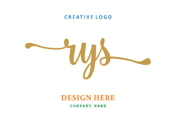 RYS lettering logo is simple, easy to understand and authoritative - obrazy, fototapety, plakaty