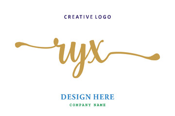 Fototapeta RY lettering logo is simplXe, easy to understand and authoritative obraz