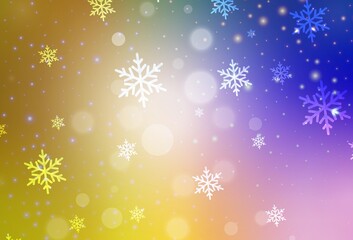 Dark Pink, Yellow vector background in Xmas style.