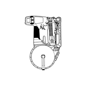 black and white nail gun clip art preview