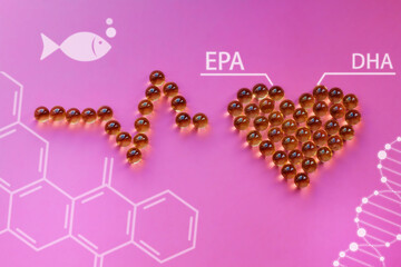 heart shaped cod liver omega 3 fish oil capsules