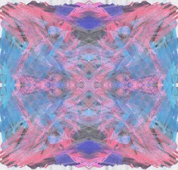 Colorful Abstract Pattern Drawn by Pastel and Gouache.