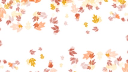 Autumn frame background with leaf   in autumn holiday isolated on white background , wallpaper illustration 