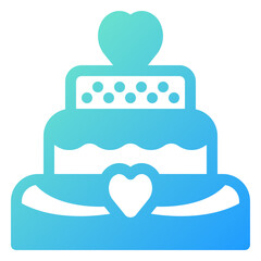 Wedding Cake Icon Illustration