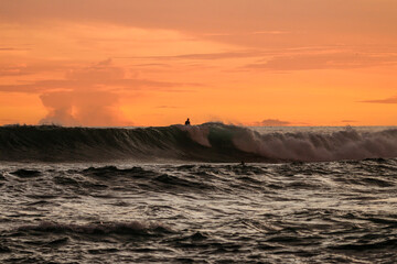 surfer on the sunset