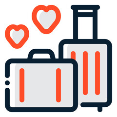 Honeymoon Icon Illustration