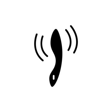 recommend clip art: Adult sexual massager glyph icon. Sex shop toy. Black filled symbol. Isolated vector illustration
