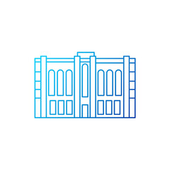 Shaheedh Hussain Adam Building Male outline icon. Republic square. Isolated vector stock illustration