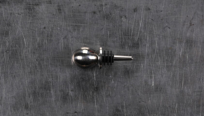 metal wine stopper isolated on white background