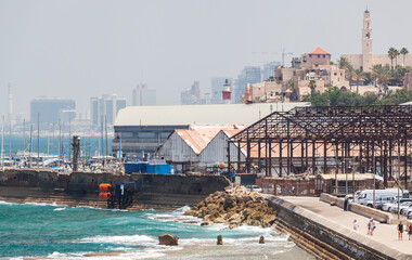 Beautiful view of the Tel Aviv. - obrazy, fototapety, plakaty
