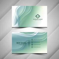 Modern wave style business card design