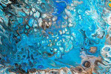 Creative abstract hand painted background, wallpaper, texture, close-up fragment of acrylic painting on canvas with brush strokes. Modern art.