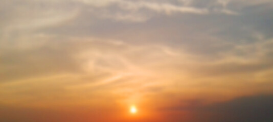 sky at sunset blurry background for website banner