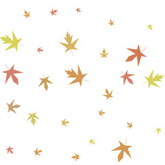 Autumn maple confetti. Simple autumn background