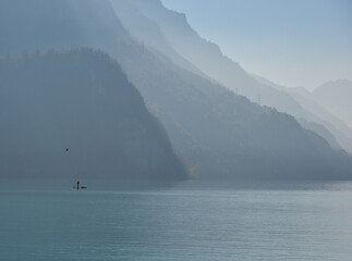 Obraz na płótnie Canvas Beautiful landscape around Lake Brienz