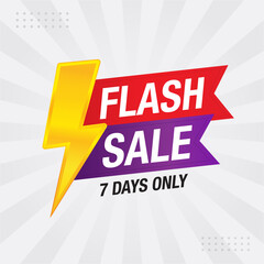 Flash Sale banner vector template design