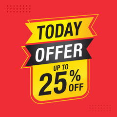 Today Sale banner vector template design