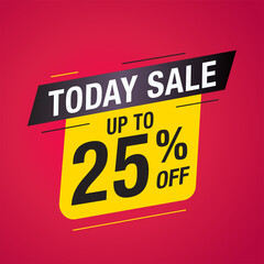 Today Sale banner vector template design