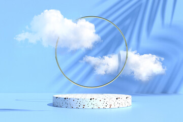 Abstract minimal scene, design for cosmetic or product display podium 3d render.	
