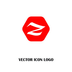 Letter Z logo icon design template elements. RED