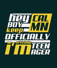 Keep Calm Official Teenager, 13th Birthday Party T-Shirt