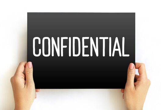 CONFIDENTIAL text on card, concept background